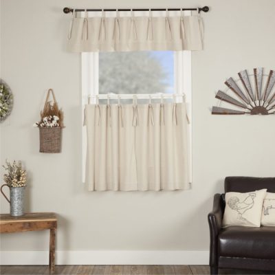 Market Place Natural Tie Top Tier Set of 2 36Lx36W