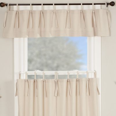 Market Place Natural Tie Top Valance 16Lx72W