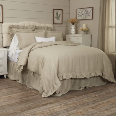 Provincial Linen Natural Queen Duvet Cover 90Lx90W