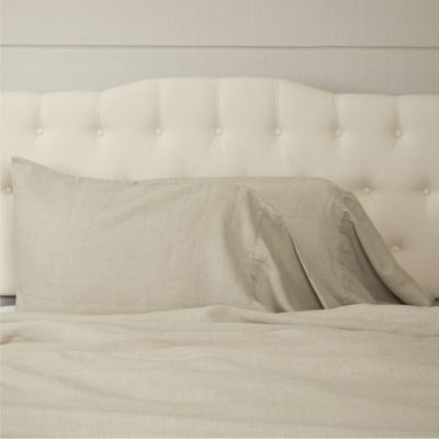 Provincial Linen Natural Standard Pillow Case Set of 2 27Lx21W+14