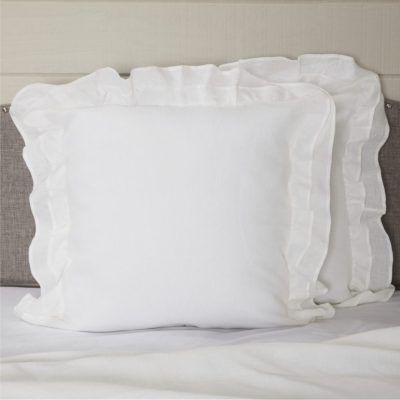 Provincial Linen White Euro Sham 26Lx26W