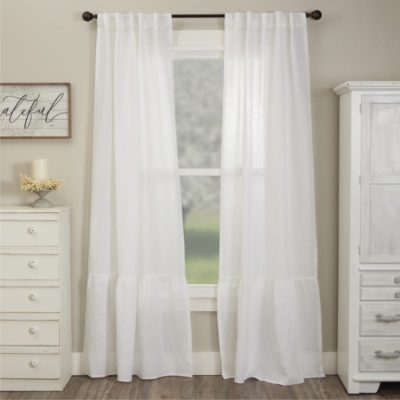 Provincial Linen White Panel Set of 2 84Lx40W