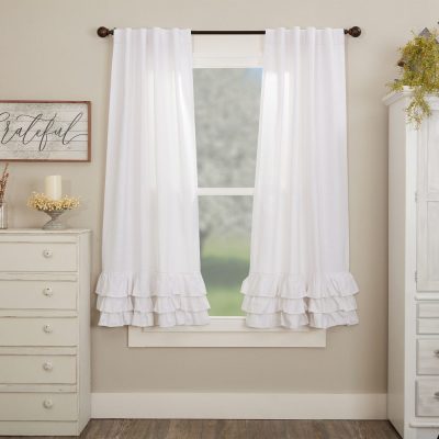 Serenity Ruffled Short Panel Set of 2 63Lx36W