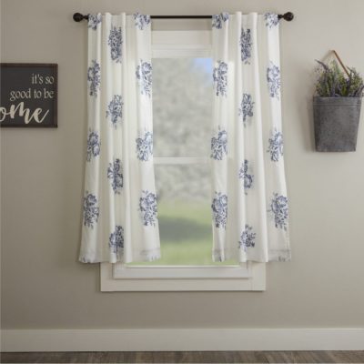Lydia Blue Short Panel Set of 2 63Lx36W