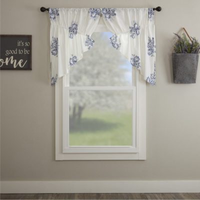 Lydia Blue Prairie Swag Set of 2 36Lx36Wx18