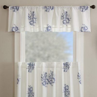 Lydia Blue Valance 16Lx72W