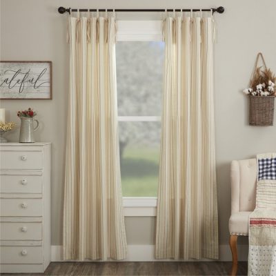 Betsy Stripe Tie Top Panel Set of 2 84Lx40W