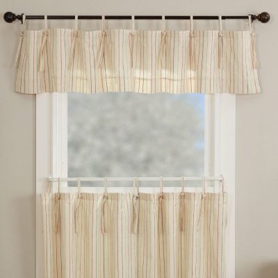 Betsy Stripe Tie Top Valance 16Lx72W