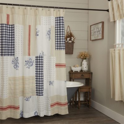 Betsy Patchwork Shower Curtain 72Lx72W
