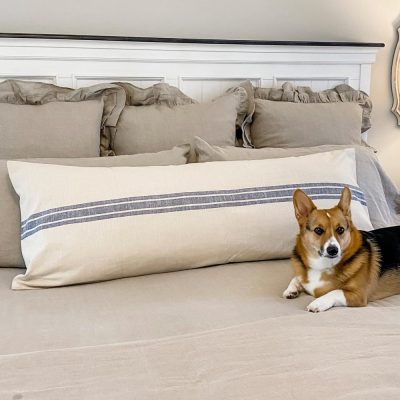 Market Place Blue Body Pillow Cover 54Lx20W