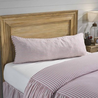 Timeless Ticking Red Body Pillow Cover 54Lx20W