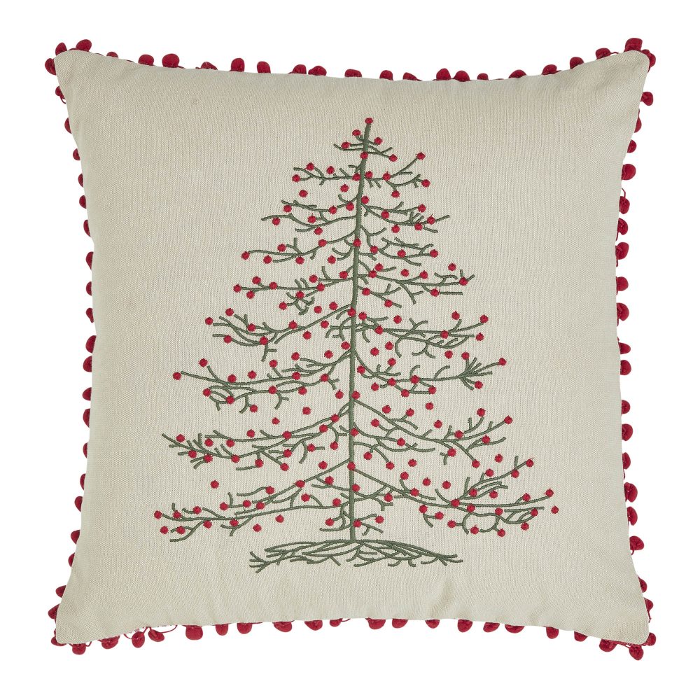 Timeless Ticking Red Tree Pillow Cover 18Lx18W - Image 4