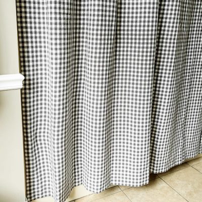 Gray Gables Check Shower Curtain 72Lx72W