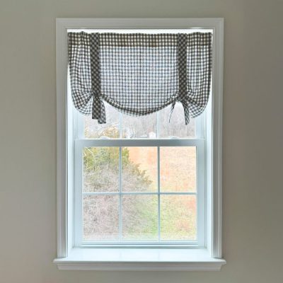 Gray Gables Check Roman Valance 24Lx40W
