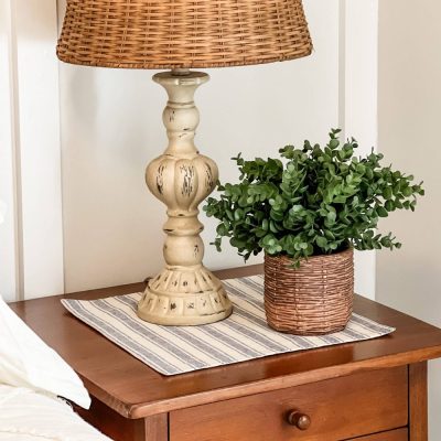 Market Place Blue Ticking Stripe Tablemat Set of 2 14Lx14W