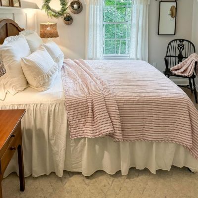 Timeless Ticking Red King Quilt 95Lx105W