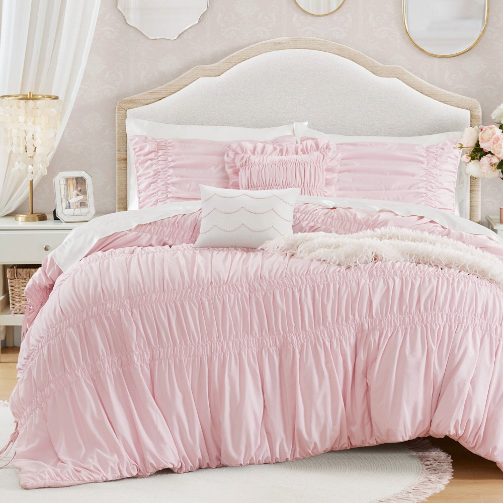 Intelligent Design Ella Comforter Set in Pink, Full/Queen ID10-2514