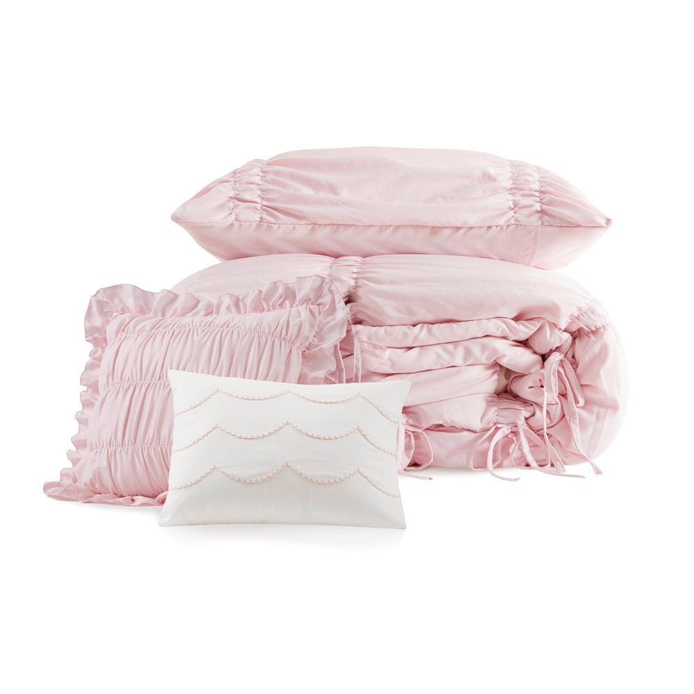 Intelligent Design Ella Comforter Set in Pink, Twin/Twin XL ID10-2513 - Image 4
