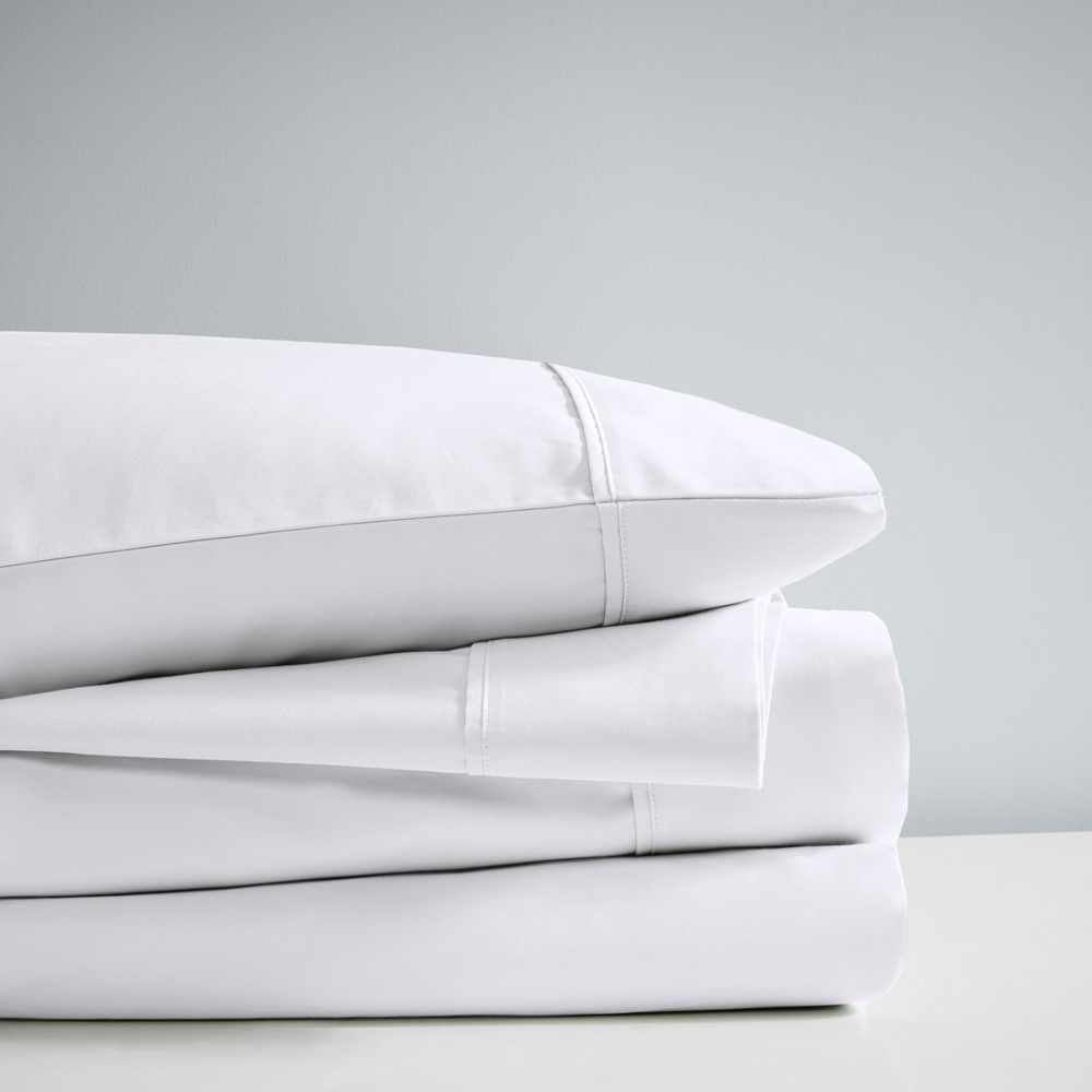 Madison Park 1000 Thread Count HeiQ Smart Temperature Cotton Blend 4 PC Sheet Set in White, Full MP20-8935 - Image 2