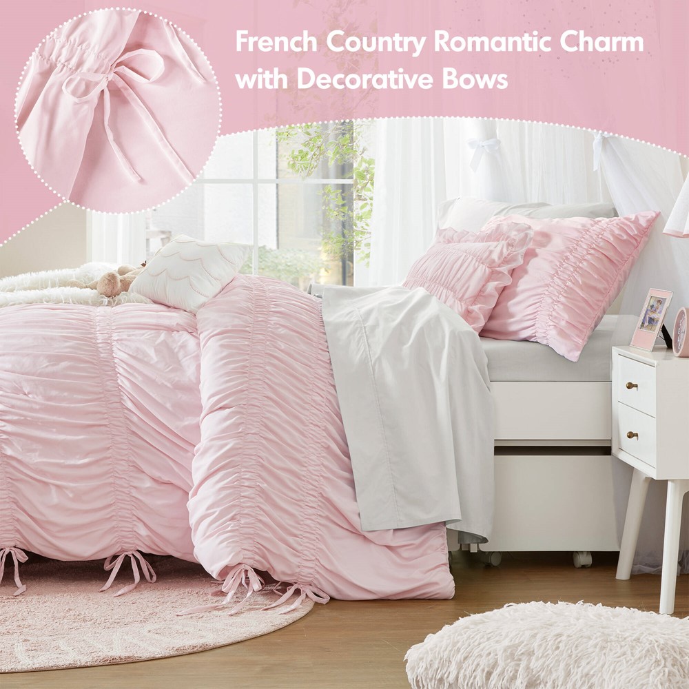 Intelligent Design Ella Comforter Set in Pink, Twin/Twin XL ID10-2513 - Image 6