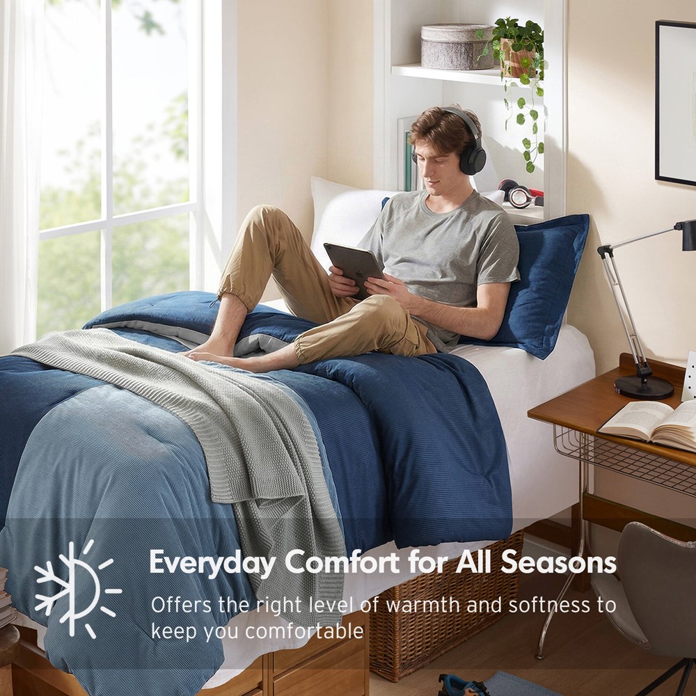 Intelligent Design Stafford Comforter Set in Blue, Twin/Twin XL ID10-2521 - Image 7