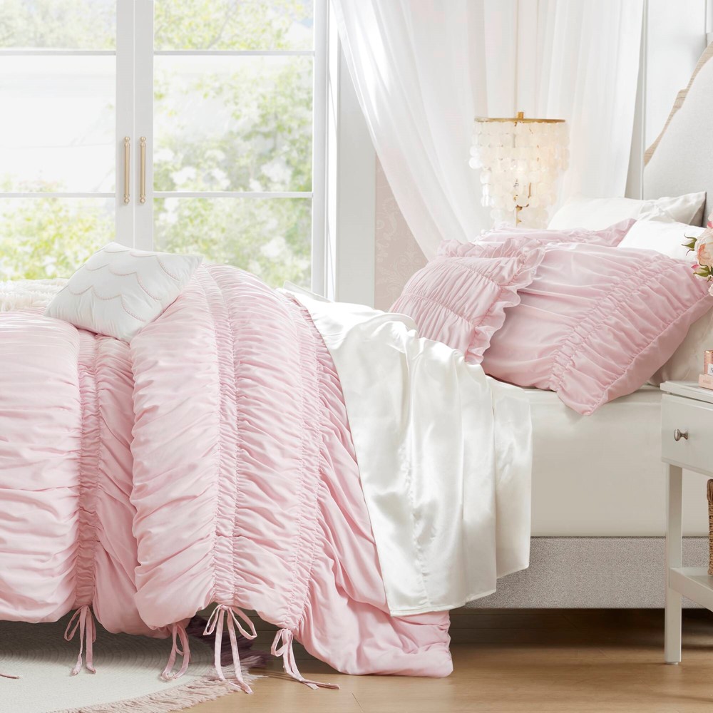 Intelligent Design Ella Comforter Set in Pink, Full/Queen ID10-2514 - Image 3