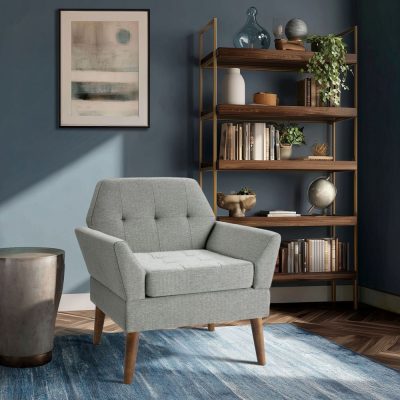 510 Design Newtin Mid-Century Modern Lounge Chair in Gray, One Size 5DS100-0066
