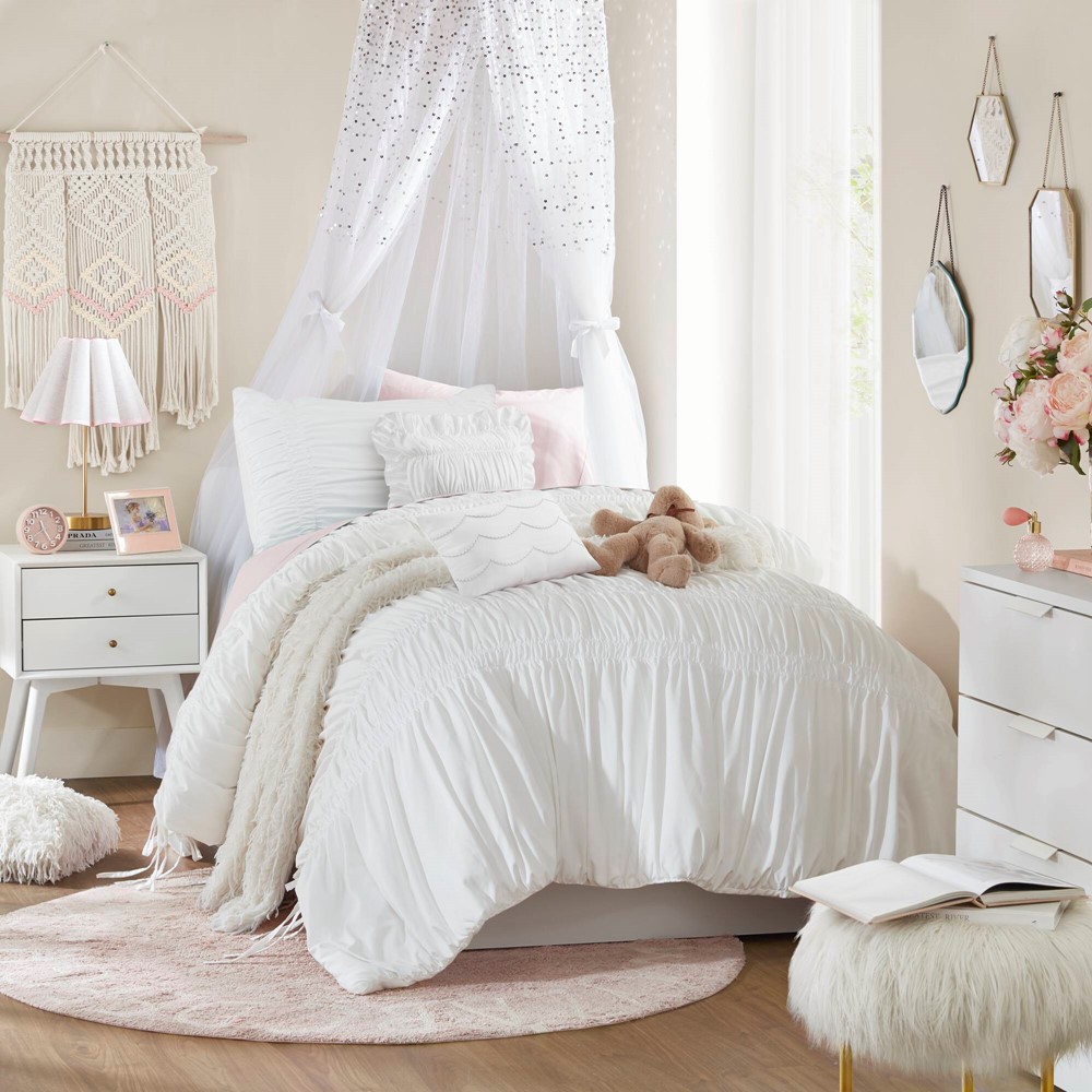 Intelligent Design Ella Comforter Set in White, Twin/Twin XL ID10-2511 - Image 7