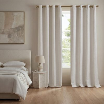 Madison Park Luna Total Blackout Window Panel in White, 52x84" MP40-9026
