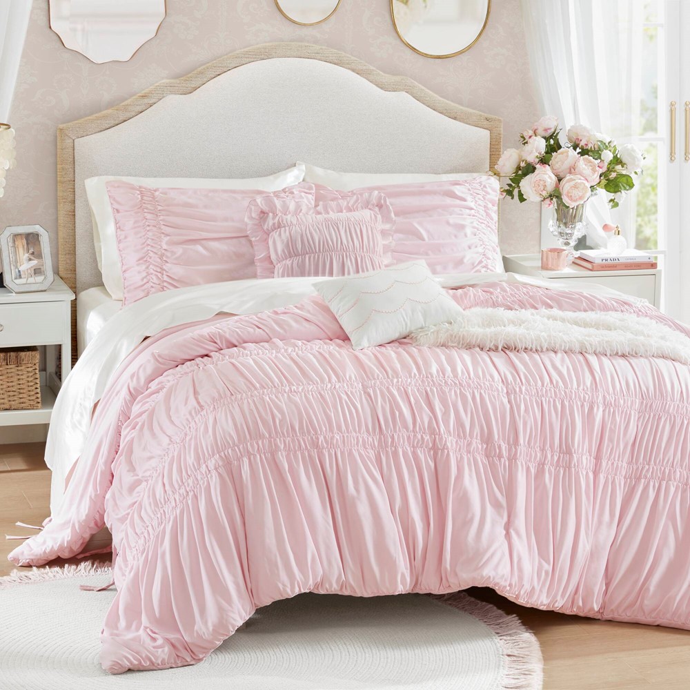 Intelligent Design Ella Comforter Set in Pink, Full/Queen ID10-2514 - Image 6
