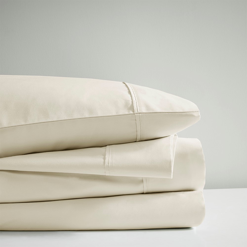 Beautyrest 1000 Thread Count HeiQ Smart Temperature Cotton Blend 4 PC Sheet Set in Ivory, Cal King BR20-1886 - Image 2