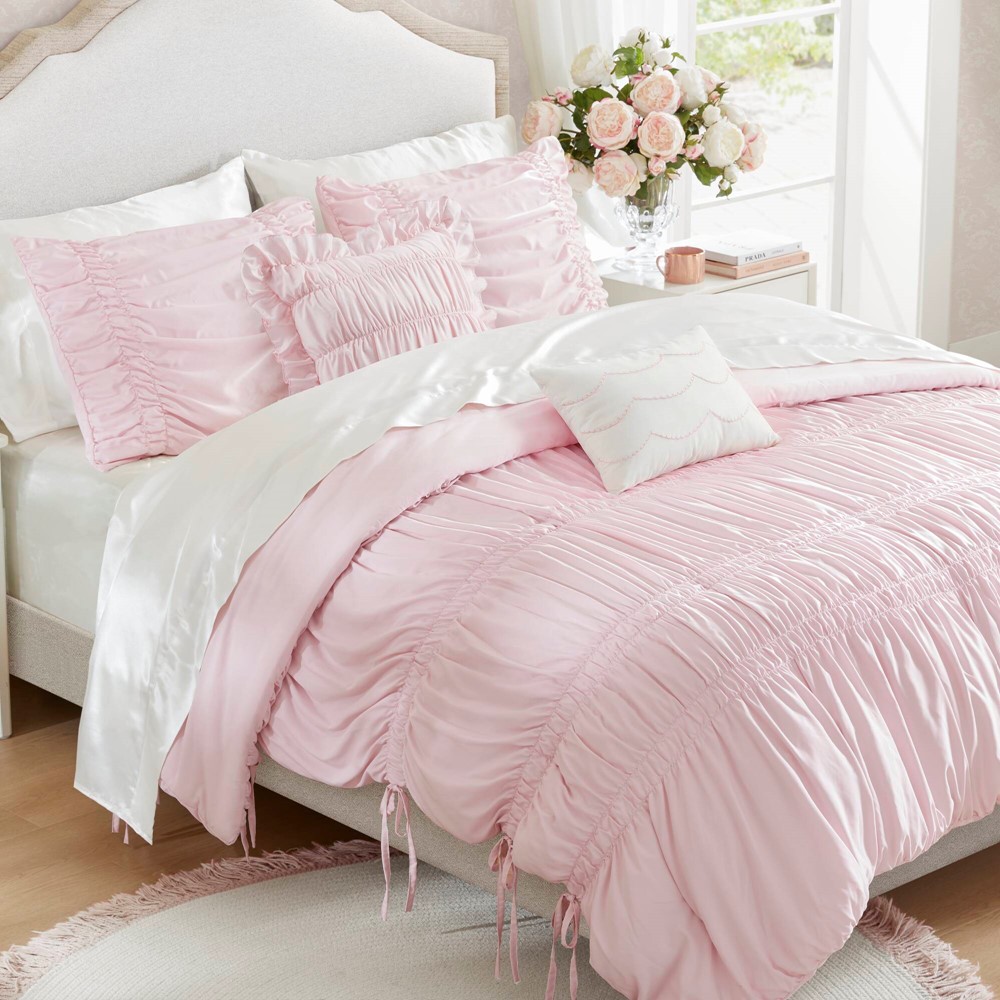 Intelligent Design Ella Comforter Set in Pink, Full/Queen ID10-2514 - Image 7