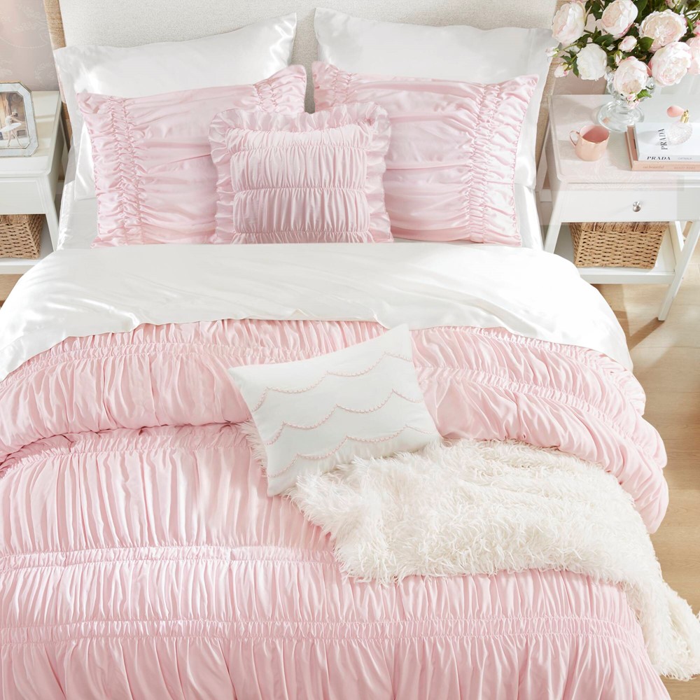 Intelligent Design Ella Comforter Set in Pink, Full/Queen ID10-2514 - Image 5