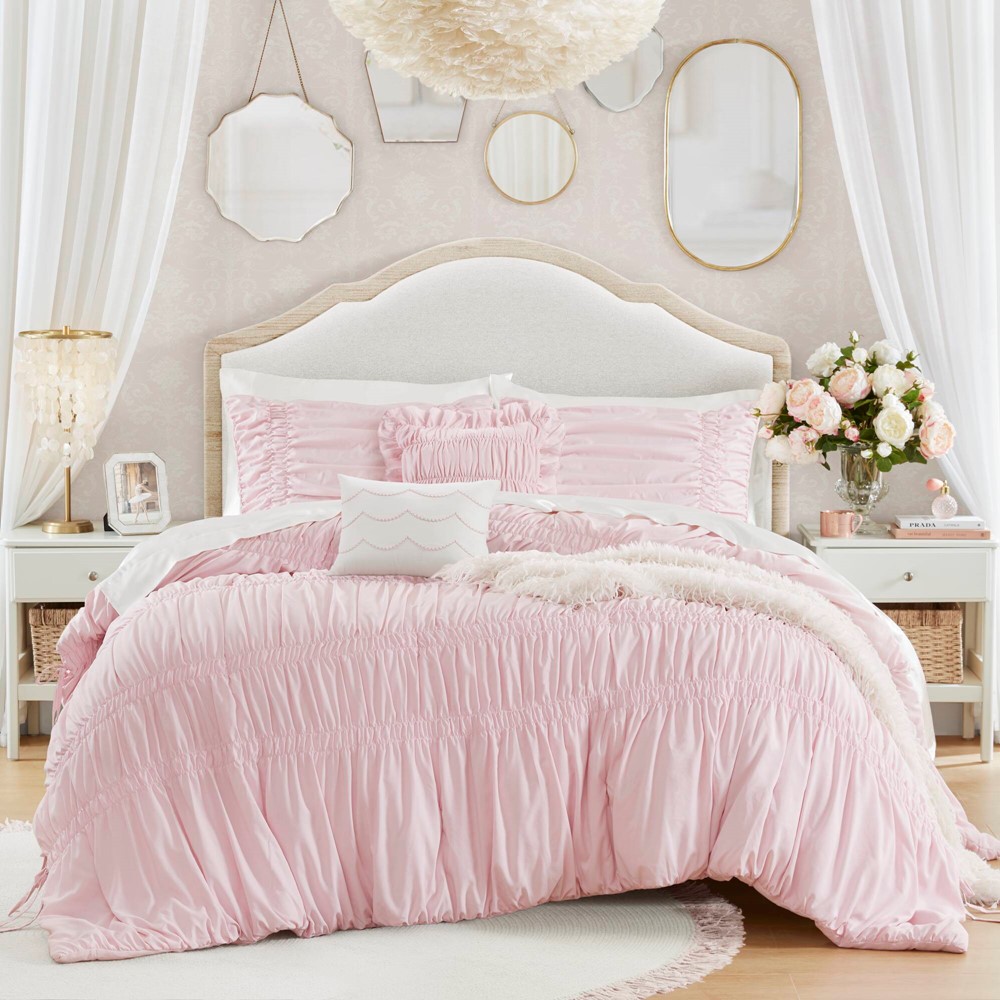 Intelligent Design Ella Comforter Set in Pink, Full/Queen ID10-2514 - Image 4