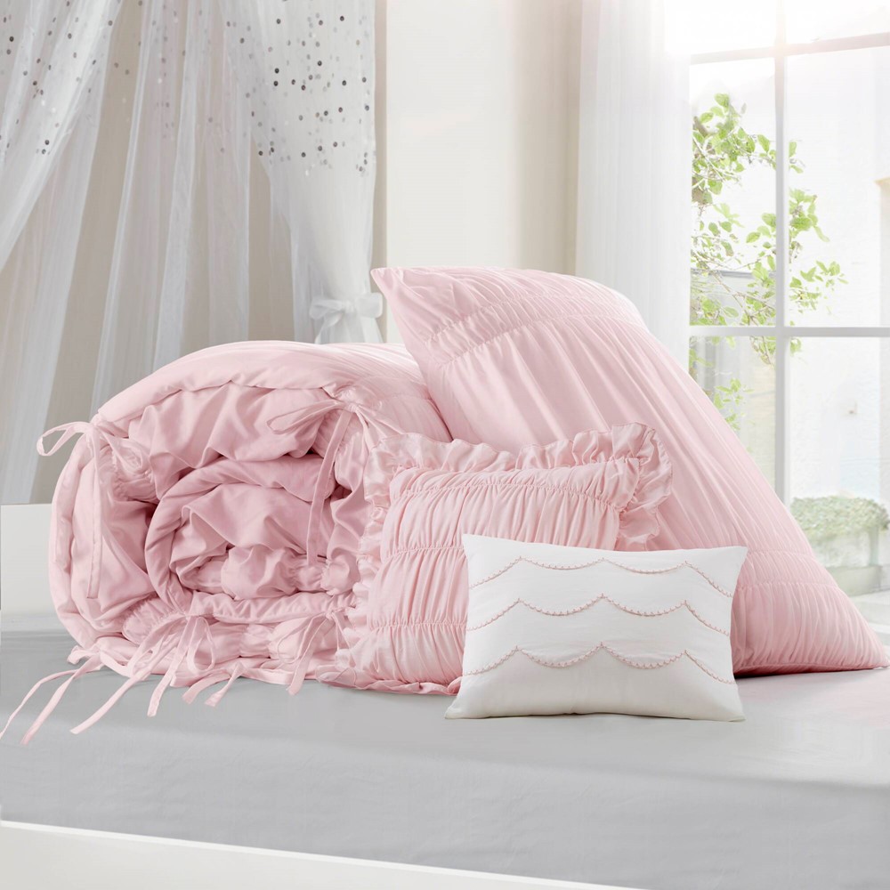 Intelligent Design Ella Comforter Set in Pink, Twin/Twin XL ID10-2513 - Image 2