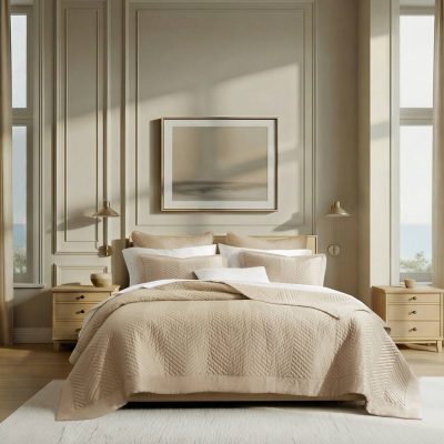 Harbor House Liam Hotel 3 Piece Cotton Quilt Set in Linen, King HHD14-1959
